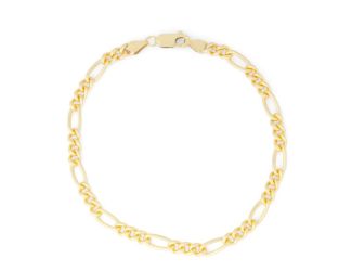 14k Gold Filled Men Figaro Bracelet Size 8.5"