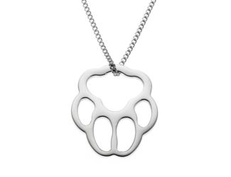 Joyful Sentiments Large Paw Print Pendant Necklace