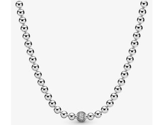 Beads & Pave Necklace Size 45