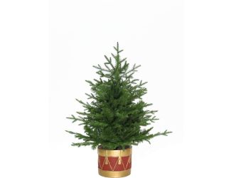 3.0-Ft Andirondack Potted Christmas Tree Dcor