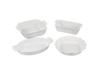 4pc Heritage Stoneware Bakeware Set White