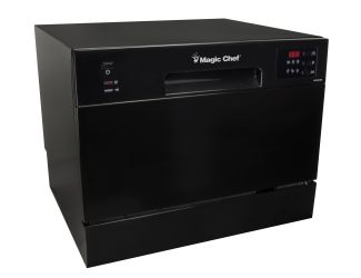 6 Place Setting Countertop Dishwasher - Black