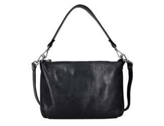 Stevie Leather Crossbody/Clutch Black
