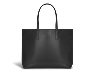Onyx Leather Open Tote Size 18"x12.5"