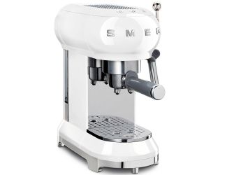 50's Retro-Style Espresso Manual Coffee Machine White