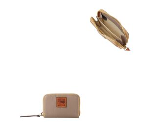 Pebble Grain Zip Around Credit Card Case