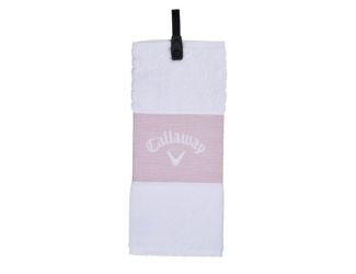Callaway Trifold Towel - Mauve/White
