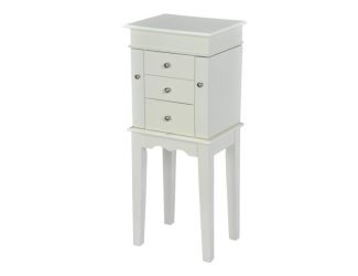 Jewelry Armoire Cabinet Organizer - Antique White