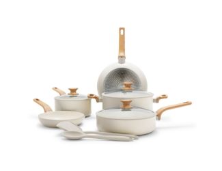 Essence Ceramic Nonstick 10pc Cookware Set Cream
