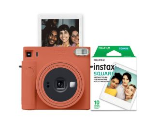 Instax Square SQ1 Instant Camera w/ 10 Count Film Terracotta Orange