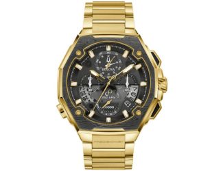 Men's Series X SE Chronograph Gold-Tone Stainless Steel Watch Black Dial