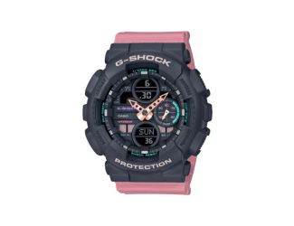 Ladies Compact G-Shock Pink Analog/Digital Resin Watch Black Dial