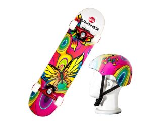 Butterfly Jive Skateboard And Helmet Combo Pack