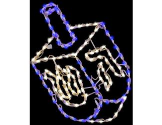 32"H x 20"W Hanukkah Dreidel LED Lights, Large Outdoor Decoration