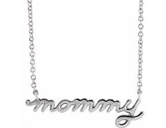 Sterling Silver Petite "Mommy" Necklace