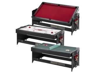 Fat Cat Original 3-in-1 7' Pockey Multi-Game Table Red