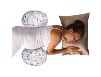 Boppy Side Sleeper Pregnancy Pillow Gray Falling Leaves