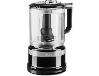 5-Cup Food Chopper with Multi-Purpose Blade and Whisk Accessory, Onyx Black