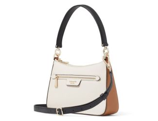 Hudson Colorblocked  Convertible Crossbody - Parchment Multi