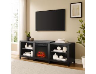 Ronin 69" Low Profile Tv Stand W/Fireplace