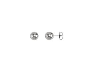 14K White 7 mm Ball Earrings
