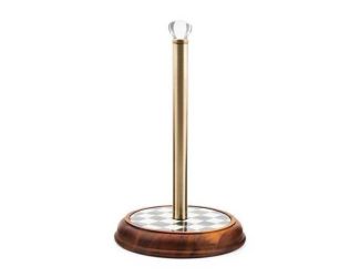 White Flower Market Wood Paper Towel Holder