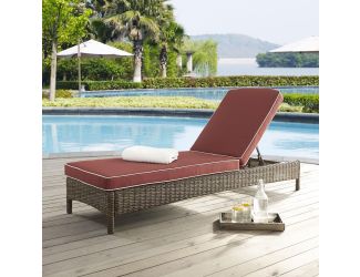 Bradenton Chaise Lounge With Sangria Cushions