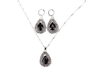 Black Onyx Teardrop Jewelry Set