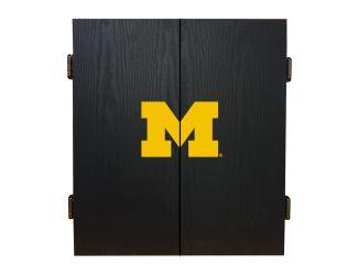University Of Michigan Fan's Choice Dartboard Cabinet Set
