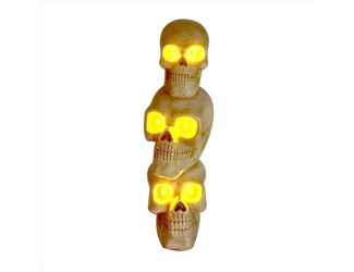 37-in. Skull Stack Statue with LED Eyes