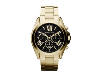 Unisex Bradshaw Gold-Tone Watch Black Dial