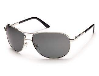 Suncloud Aviator Polarized Sunglasses -  Silver/Gray