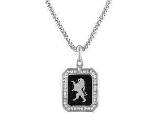 Crest of Bohemia Sterling Silver Diamond Pendant
