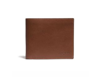 Mens Sport Leather Slim Billfold - Saddle