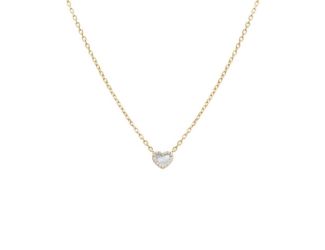 Mini Pave Gemstone Pendant Necklace Size 17"