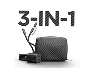 HyperGear TechCessories - 30W USB-C PD Charging Kit  with Travel Pouch, Carbon Fiber