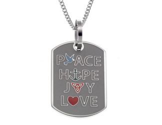 Joyful Sentiments Peace Hope Joy Love Pendant Necklace