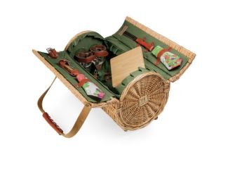 Verona Basket - Adeline Collection - Navy with Coral Pattern