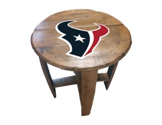 Houston Texans Oak Barrel Table