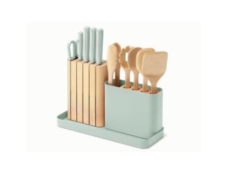 14pc Knife & Utensil Set Mist