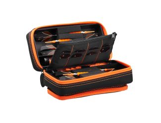 Casemaster Plazma Pro Dart Case Black with Orange Zipper and Phone Pocket