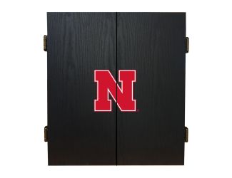 University Of Nebraska Fan's Choice Dartboard Cabinet Set