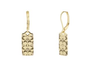 Signature Quilted Drop Earrings - Gold