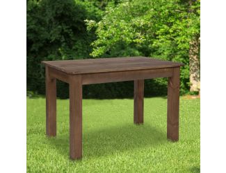 46" x 30" Rectangular Antique Rustic Solid Pine Farm Dining Table