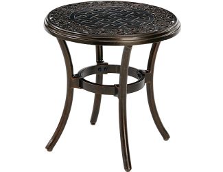 Traditions 18-In. Round Cast Aluminum Side Table