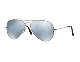 Polarized Aviator Sunglasses - Silver