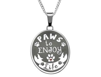 Joyful Sentiments Paws To Enjoy Pendant Necklace