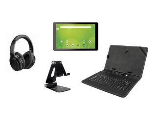 Zeki Bundle w/Tablet/Keyboard Case/Headphones & Device Stand