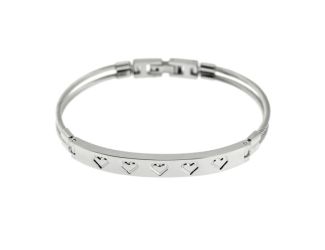 Joyful Sentiments Etched Heart Bracelet