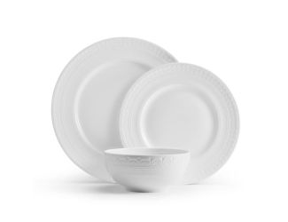 Embossed Crown 18pc Bone China Dinnerware Set